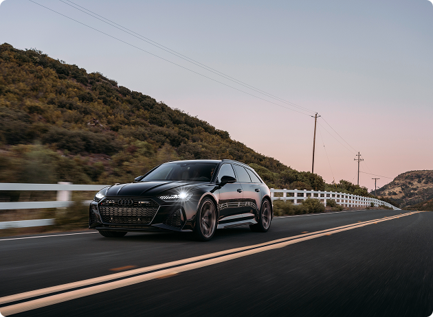 Luxury car on the road